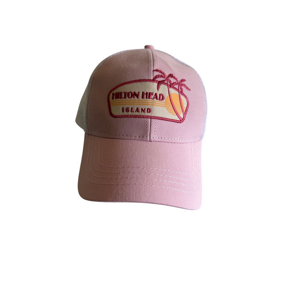 Pink Hilton Head Island Mesh Snapback Souvenir Hat Cap